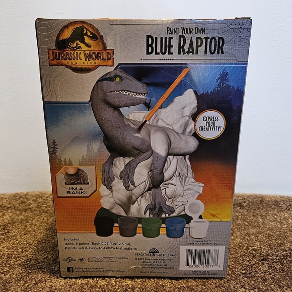 Jurassic World Paint Your Own Blue Raptor Bank Kit Hobby Lobby Painting Crafts - Picture 3 of 5